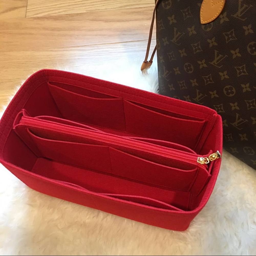 Red Felt Insert organizer for Neverfull MM